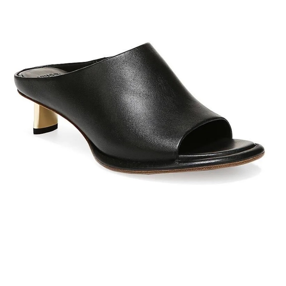 VINCE Ezzy Mule Black Leather size 9